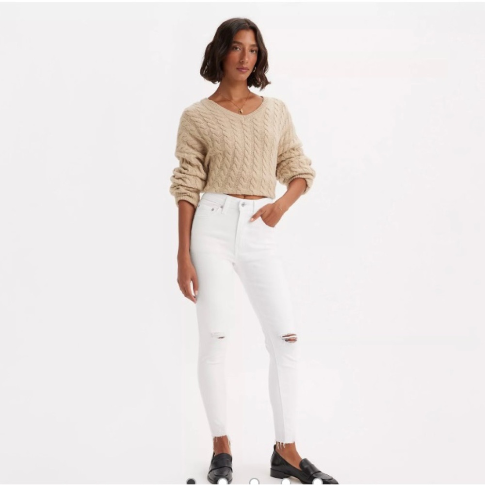 Levi’s White 721 High Rise Skinny Ankle Jeans. Size 6 W28 NWT